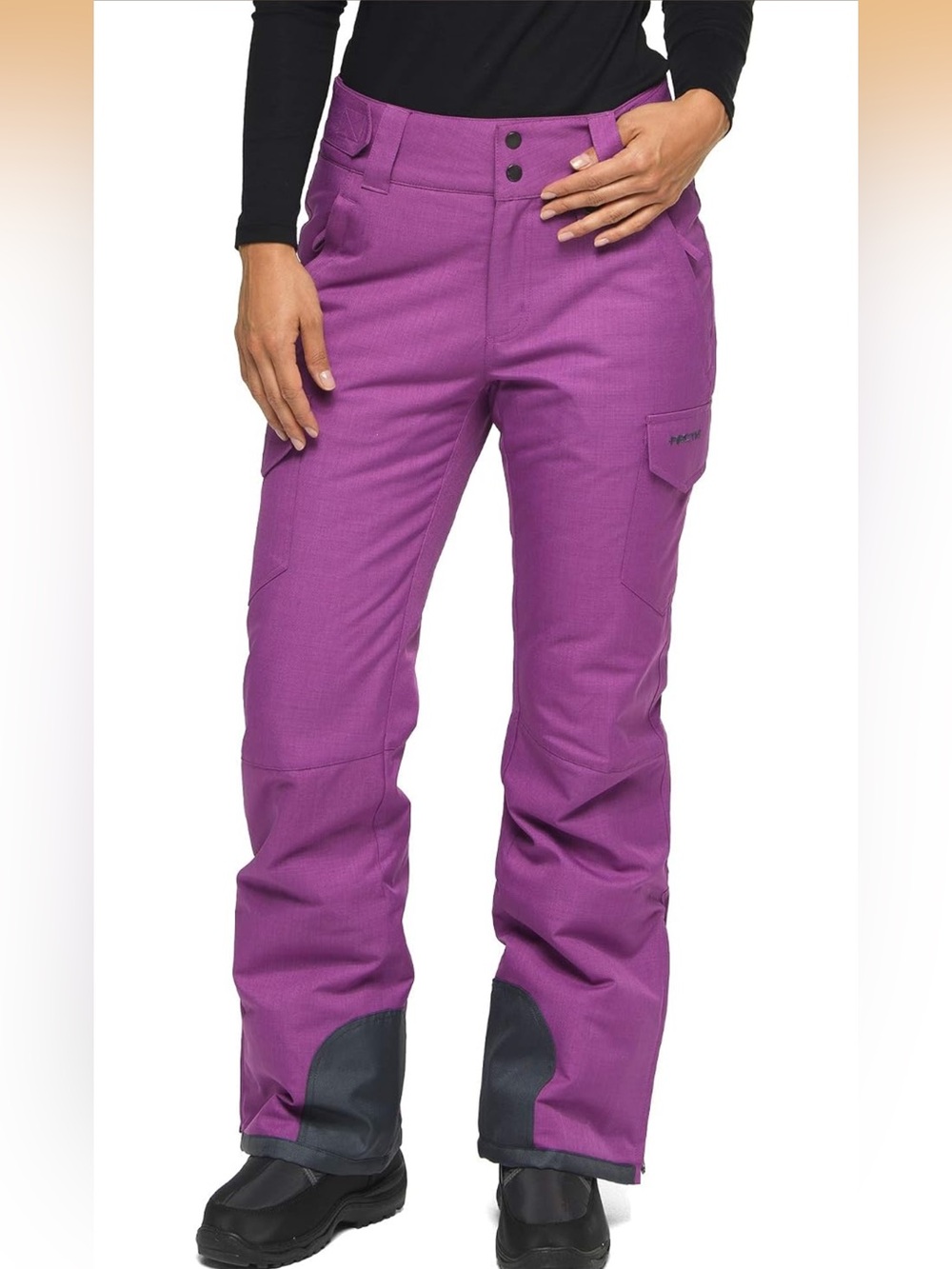 Women's Purple Boot-Cut Snow Pants